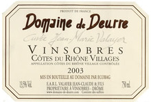 Vinsobres rouge 2003 Cuvée Jean-Marie Valayer 