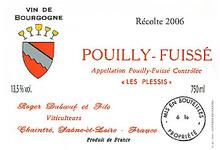 POUILLY FUISSE PLESSIS «CLIMAT »