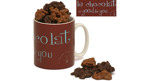 Mug garni de mini rochers