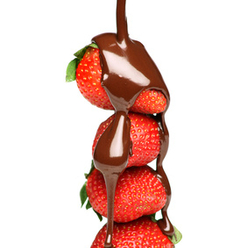 Du chocolat coulant sur des fraises juteuses....un dessert aussi sensuel à regarder qu'à savourer !