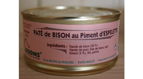 Pate De Bison Au Piment D'espelette