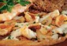 Galette terre-mer aux crevettes et aux champignons