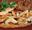 Galette terre-mer aux crevettes et aux champignons
