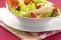 Salade poire, figues et croustilles de jambon cru