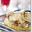 Tarte fine aux poires et roquefort, vinaigrette de Banyuls