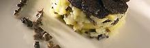 Pommes de terre ratte écrasées aux truffes de la Drôme