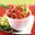 Tartare de Tomates de France, Concombre de France et pignons de pin, vinaigrette à l'huile de noisettes