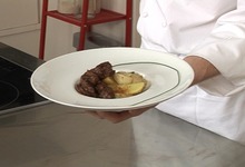 Emincé d'agneau au vinaigre balsamique et topinambours