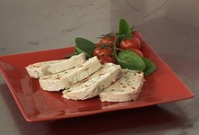 Mousseline de bar au piment doux et à la coriandre