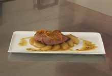 Filet de canette et navets glacés à l'orange et au gingembre