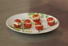 Tomates cocktail farcies à la ricotta