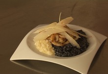 Blanc et noir de risotto aux calamars