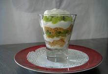 verrine de kiwis aux palets bretons