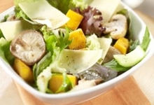 Salade de courges aux champignons et Gruyère AOC