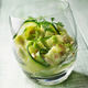 Salade de courgettes guacamole  ravioles croustillantes natures