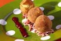Croquettes de Ratte du Touquet, jambon à l’os et pulpe « Tomato-ketchup »