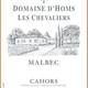 Domaine d'homs, les chevaliers