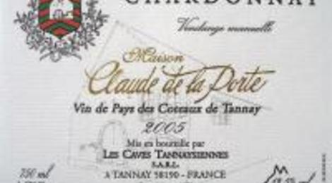 Vin de Pays des Coteaux de Tannay, maison Claude de la Porte