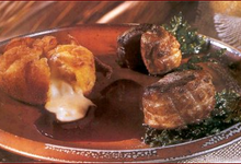 Tournedos de canard, polenta au chèvre