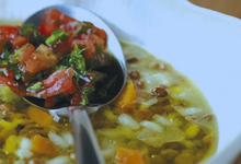 Soupe de lentilles et de riz