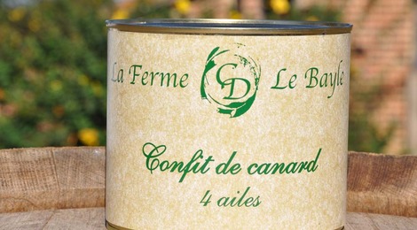 Confit de canard (4 ailes) - Ferme le Bayle