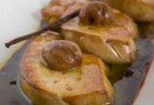 Foie gras poêlé aux vins et crême de marron vanillée