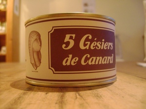 5 gésiers de canard confits