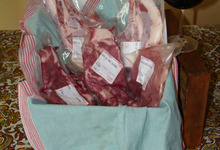 Colis de viande de porc noir