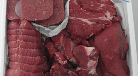Caissettes de viande de bœuf 