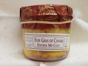 Foie gras de canard entier mi cuit 400 grs