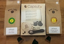 Pack 100 capsules compatibles Nespresso + 500g de café moulu doux