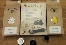 Pack 100 capsules compatibles Nespresso + 500g de café moulu corsé