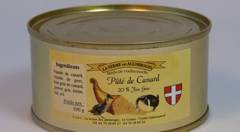 Paté de canard 20% de foie gras