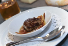 Asperges confites au Loupiac et escalope de foie gras de canard poêlée