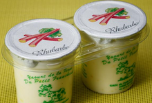 yaourts à la rhubarbe