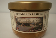 Pintade braisée aux lardons