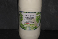 bouteille de lait entier bio pasteurisé