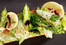 Carpaccio De Dorade Tout En Vert Et Fruite