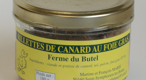 Rillettes de canard au foie gras 180 g