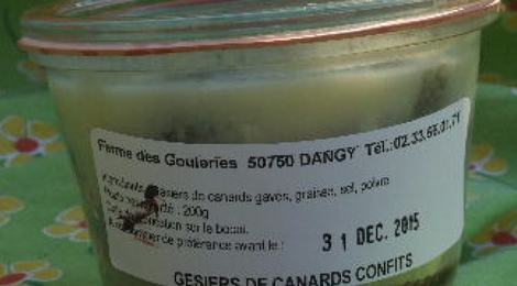  Gésiers de canard confits