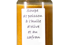 soupe de poisson à l'huile d'olive et au safran