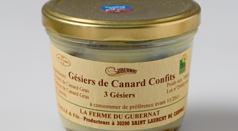 Gésiers de canard confits