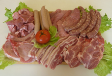 Caissette de viande de porc