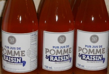  Pur jus de pomme bio et jus de raisin bio