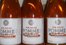  Pur jus de pomme bio et jus Rhubarbe