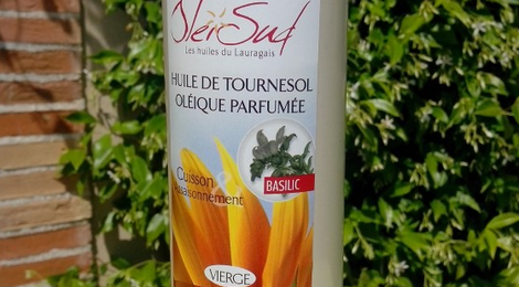 Huile de tournesol oléique parfumée Basilic