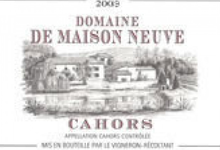 Cahors AOC Rouge Millésime 2009 Traditionnel - Domaine de Maison Neuve
