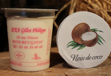 yaourts fermiers aromatisés à la noix de coco