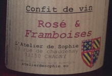 Confit de vin rosé & framboises