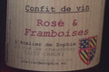 Confit de vin rosé & framboises